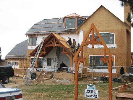 Front of colorado platinum leed home construction